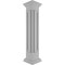 Ekena Millwork 8"W x 48"H End Newel Post with Panel, Peaked Capital & Base Trim (Installation kit included) NWL08X48EPP0B0 - alternate 6
